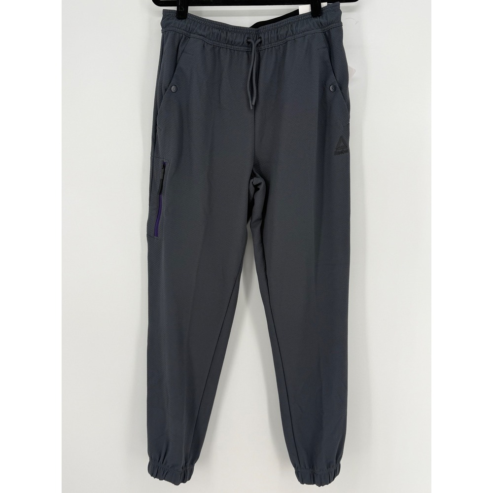 Reebok Mens RBK Pathfinder Jogger Ebony Grey Slim Fit Pants Comfort Size Med NWT